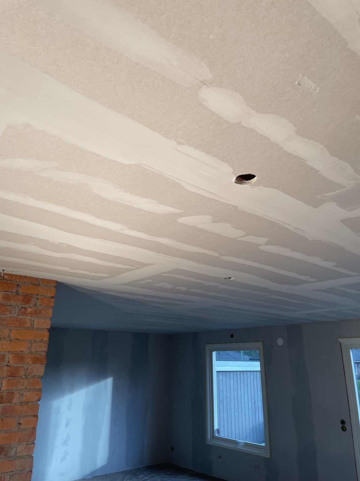 Gipstak under spackling